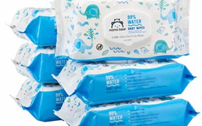 Amazon Brand – Mama Bear 99% Water Baby Wipes, Hypoallergenic, Fragrance Free,72 Count (Pack of 6)