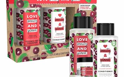 Love Beauty And Planet Nordic Berry & Cove Leaf Holidays Gift Set, Vegan, Paraben-free, Silicone-free, Cruelty-free, 3 Count