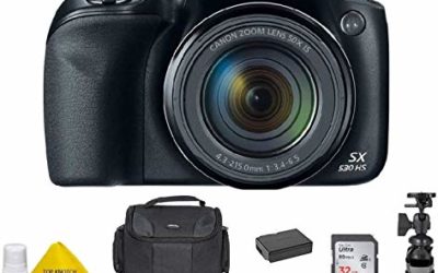 Canon Powershot SX530 HS 16MP Wi-Fi Super-Zoom Digital Camera 50x Optical Zoom +Accessory Bundle + TopKnotch Deals Cloth (International Model)