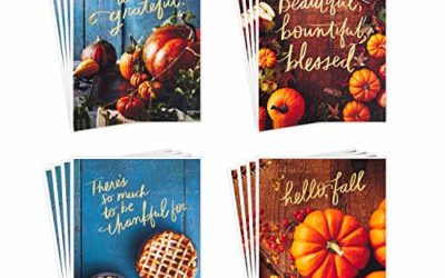 Hallmark Thanksgiving Cards Assortment, Hello Fall (16 Assorted Seasonal and Blank Cards with Envelopes)