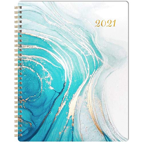 Planner 2021 – Weekly Monthly Planner with Flexible Cover, 8" x 10", Jan 2021 – Dec 2021, Check Boxes as to-do List, Monthly Printed Tabs, Perfect for Home, Office Using