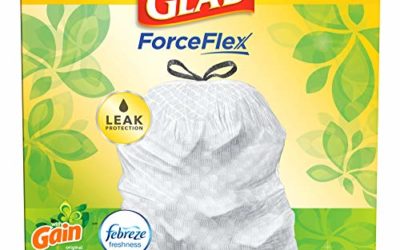 Glad ForceFlex Tall Kitchen Drawstring Trash Bags, 13 Gal, 100 Ct (Package May Vary)