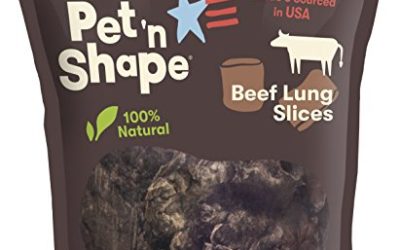 Pet 'n Shape Beef Lung Dog Treats – Made and Sourced in The USA – All Natural Healthy Treat, Steaks, 27 Oz