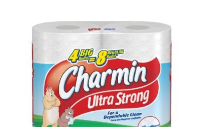 Charmin Ultra Strong, Double Roll, (2X Regular), 2 Ply, White-4pk