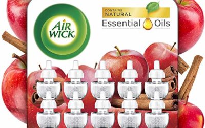 Air Wick Plug in Scented Oil 10 Refills, Apple Cinnamon, Fall Scent, Fall Spray, Eco Friendly, Essential Oils, Air Freshener