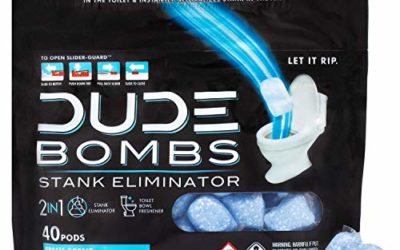 DUDE Bombs Deodorizing Toilet Freshener, Fresh Scent, 40 Pods