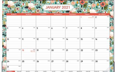 2021 Desk Calendar – 12Months Desk/Wall Calendar Pad 22" x 17" Desk Pad Calendar, January 2021 – December 2021, Colorful Designs