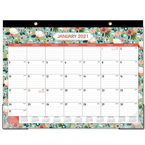 2021 Desk Calendar – 12Months Desk/Wall Calendar Pad 22" x 17" Desk Pad Calendar, January 2021 – December 2021, Colorful Designs