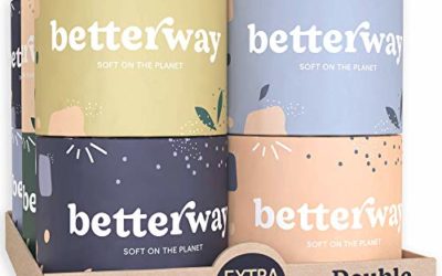 Organic Bamboo Toilet Paper – 2X Longer – 360 Sheets/roll – 3 PLY – 12 Double Rolls – Plastic Free & Extra Strong – Septic Safe Biodegradable Toilet Tissue – Eco-Friendly & Super Soft – FSC Certified