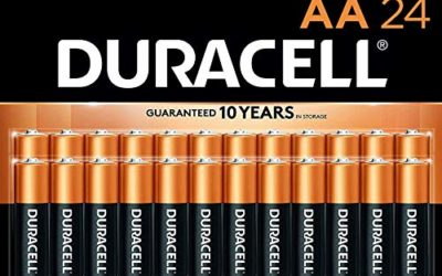 Duracell – CopperTop AA Alkaline Batteries – long lasting, all-purpose Double A battery for household and business – 24 Count