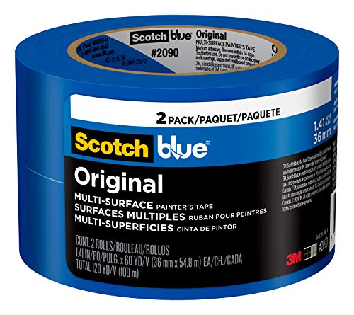 ScotchBlue Original Multi-Surface Painter’s Tape, 1.41 inch x 60 yard, 2 Rolls