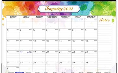 2021 Desk Calendar – Large Desk Calendar 2021, 22" x 17", Jan 2021 – Dec 2021, 12 Months Planning, Large Ruled Blocks, Desk/Wall Calendar for Planning and Organizing