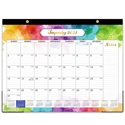 2021 Desk Calendar – Large Desk Calendar 2021, 22" x 17", Jan 2021 – Dec 2021, 12 Months Planning, Large Ruled Blocks, Desk/Wall Calendar for Planning and Organizing