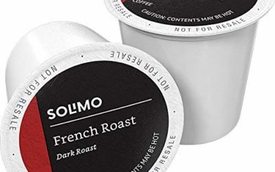 Amazon Brand – 100 Ct. Solimo Dark Roast Coffee Pods, French Roast, Compatible with Keurig 2.0 K-Cup Brewers