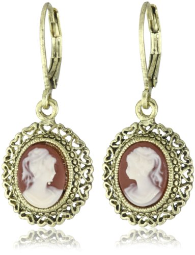 1928 Jewelry Vintage-Inspired Escapade Carnelian Drop Earrings