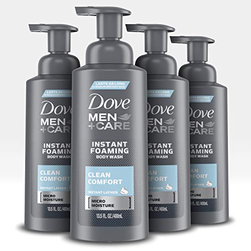 Dove Men+Care Foaming Body Wash to Hydrate Skin Clean Comfort Effectively Washes Away Bacteria While Nourishing Your Skin 13.5 oz 4 Count