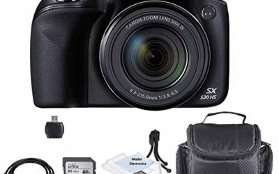 Canon PowerShot SX530 HS Wi-Fi Digital Camera with 32GB Card + Case + HDMI+USB+Kit