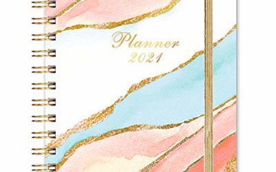2021 Planner &ndash; Weekly Monthly Planner 2021 for January 2021 &ndash; December 2021, 6.4"x 8.5", Flexible Cover Planner with Elastic Closure, Coated Tabs, Inner Pocket