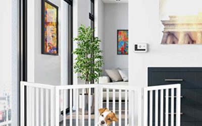 PETMAKER Freestanding Pet Gate 4 Panel Cream