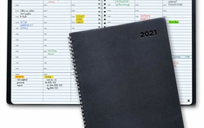 2021 Weekly Planner and Monthly Planner &ndash; Hourly Appointment Book 2021 &ndash; Softcover, Twin-Wire Binding &ndash; Simple Design Inspires Productivity &ndash; 6.5 x 8.5