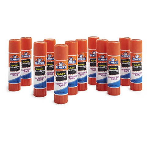 Elmer's Disappearing Purple School Glue, Washable, 12 Pack (E1559)