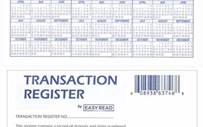 12 Check registers for Personal Checkbook – Checkbook Ledger Transaction Registers Log for Personal or Business Bank Checking Account, Saving Account, Deposit, Credit Card, and Large Booklet