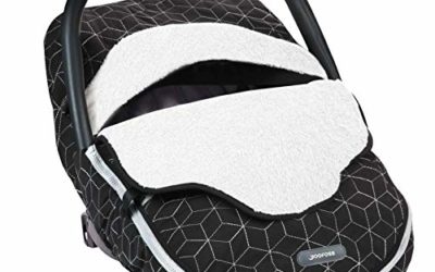 Yoofoss Baby Car Seat Cover Winter Carseat Canopies Cover to Protect Baby from Cold Wind, Super Warm Plush Fleece Baby Carrier Cover for Infant Boys Girls (Black)