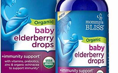 Mommy's Bliss Organic Baby Elderberry Drops + Immunity Support with Vitamins, Prebiotics, Zinc & Organic Echinacea, 3 Fl Ounce