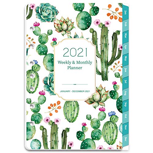 2021 Planner Refill – 2021 Weekly & Monthly Planner Refill, A5 Planner Inserts, 5-1/2" x 8-1/2", Jan 2021-Dec 2021, Loose Leaf Paper, Refill Paper 2021 with Eye-Catching Cover, 7-Hole Punched