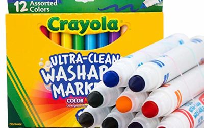 Crayola Ultra Clean Washable Markers, Broad Line, 12 Count