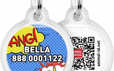 Personalized Pet ID Tag for Dog Cat with QR Passport Global Search System of Lost Pets – Personalized Dog Tags Cat Name Tags – Wow