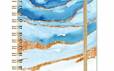 Planner 2021 – Weekly & Monthly Planner with Tabs, 6.5" x 8.5", Hardcover with Thick Paper + Back Pocket + Banded, Twin-Wire Binding – Blue Ink