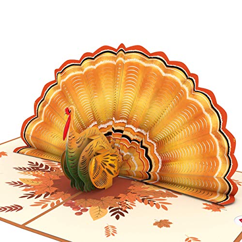 Lovepop Give Thanks Turkey Pop Up Card – 3D Cards, Thanksgiving Pop Up Cards, Turkey Pop Up Card, 3D Thanksgiving Cards, Fall Greeting Cards, Fall Thank You Cards, Thank You Greeting Cards