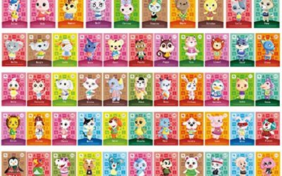 75 PCS ANCH NFC Tag Game Cards for New Horizons Switch/Switch Lite/Wii U with Storage Case