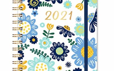 2021 Planner – Academic Weekly & Monthly Planner, 6.4" x 8.5", January 2021 – December 2021, Flexible Hardcover with Elastic Closure, Tabs, Inner Pocket