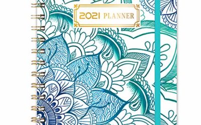2021 Planner – Weekly & Monthly Planner with Monthly Tabs, Jan 2021 – Dec 2021, 6.4" x 8.5", Flexible Hardcover with Thick Paper, Elastic Closure & Inner Pocket