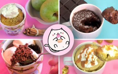 1 Minute Microwave Mug Cake Recipes | 4 Back To School Treats | Mug Cake Compilation