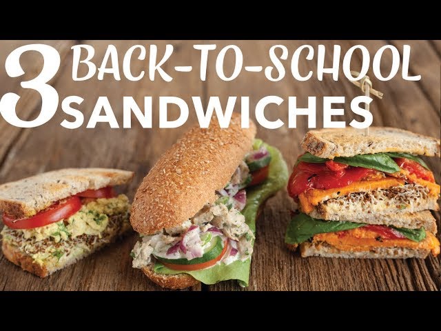 3 VEGAN BACK-TO-SCHOOL SANDWICHES | Tofu Egg Salad | Chicken Salad | Roasted Sweet Potato | Edgy Veg