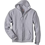 Hanes Men’s Full-Zip Eco-Smart Hoodie, Light Steel, Medium
