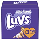 Diapers Size 3, 198 Count – Luvs Ultra Leakguards Disposable Baby Diapers