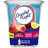 Crystal Light Lemonade, Raspberry Lemonade, Wild Strawberry & Cherry Pomegranate Variety Pack Drink Mix (44 On-the-Go Packets)