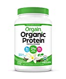 Orgain Organic Plant Based Protein Powder, Vanilla Bean – Vegan, Low Net Carbs, Non Dairy, Gluten Free, Lactose Free, No Sugar Added, Soy Free, Kosher, Non-GMO, 2.03 Pound (Packaging May Vary)