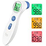 Touchless Forehead Thermometer for Adults and Kids, Digital Infrared Thermometer for Home with Fever Indicator, Instant Accurate Reading