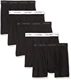 Calvin Klein Men’s Cotton Classics 5-Pack Boxer Brief, Black (5 Pack), Medium