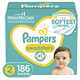Diapers Size 2, 186 Count – Pampers Swaddlers Disposable Baby Diapers, ONE MONTH SUPPLY (Packaging May Vary)