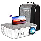 5G WiFi Projector 4K Supported – FANGOR 8500L Native 1080P Projector Bluetooth Outdoor Movie Projector / Full Sealed Design/Digital Keystone/300” Display/50% Zoom, for Phone/PC/DVD/TV/PS4