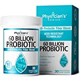 Probiotics 60 Billion CFU – Probiotics for Women, Probiotics for Men and Adults, Natural, Shelf Stable Probiotic Supplement with Organic Prebiotic, Acidophilus Probiotic