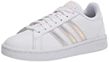 adidas Women’s Grand Court, White/Alumina/Alumina, 8