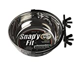 MidWest Homes for Pets Snap’y Fit Food Bowl | Pet Bowl, 20 oz. (2.5 cups) | Dog Bowl Easily Affixes to a Metal Dog Crate, Cat Cage or Bird Cage | Pet Bowl Measures 6L x 6W x 2H Inches