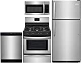 Frigidaire 4 Pcs Stainless Steel Kitchen Package with FFTR1821TS 30″ Top Freezer Fridge, FFGF3052TS 30″ Gas Range, FFBD2412SS 24″ Full Console Dishwasher and FFMV1645TS 30″ Over-the-Range Microwave